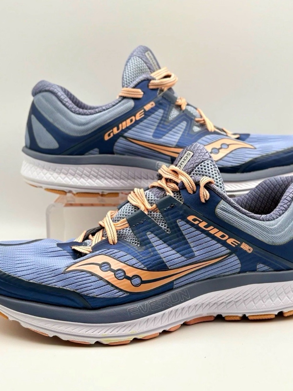 Saucony Guide 13 Women's Running Shoes - Light Blue & Peach